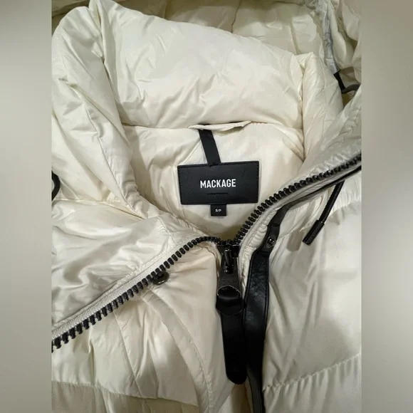 Mackage Cream Belted Calina Coat - Picture 3 of 5